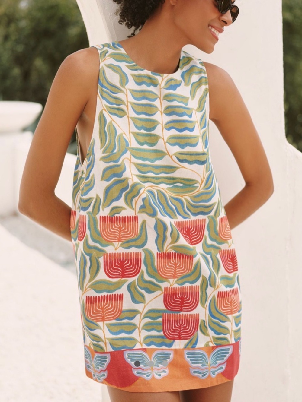 Anthropologie Celandine Linen Shift Dress